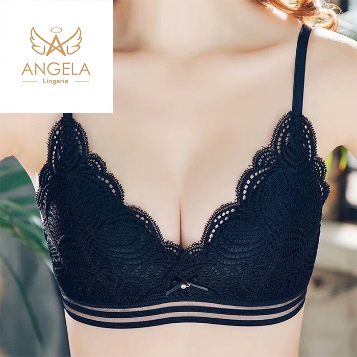 ANGELA PREMIUM JAPAN Bra BH Push Up Set Tanpa Kawat Celana Dalam Wanita Bikini Sport Beha Lingerie Korea Fashion Remaja Perempuan Sexy Pakaian Dalam COD Renang Motif Cewek Pita Bunga Regina Murah Jumbo