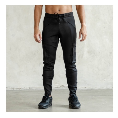 Atalon Tech Cargo Jogger - Celana Cargo Jogger Pants Training Gym Pria - Hitam