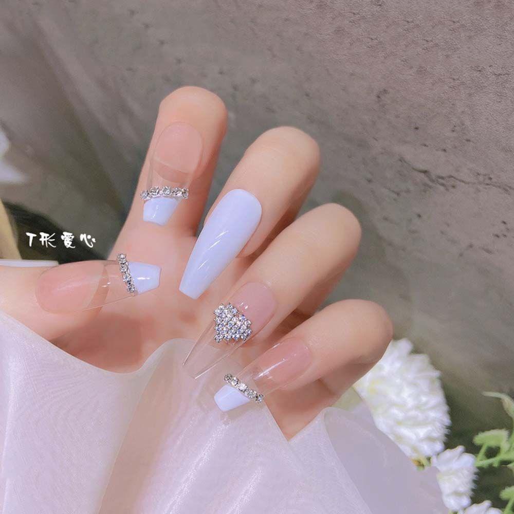 AUGUSTINA Agustina Cinta Nail Art Berlian Super Flash Mewah Temperamen Jepang DIY Perhiasan Nail Art