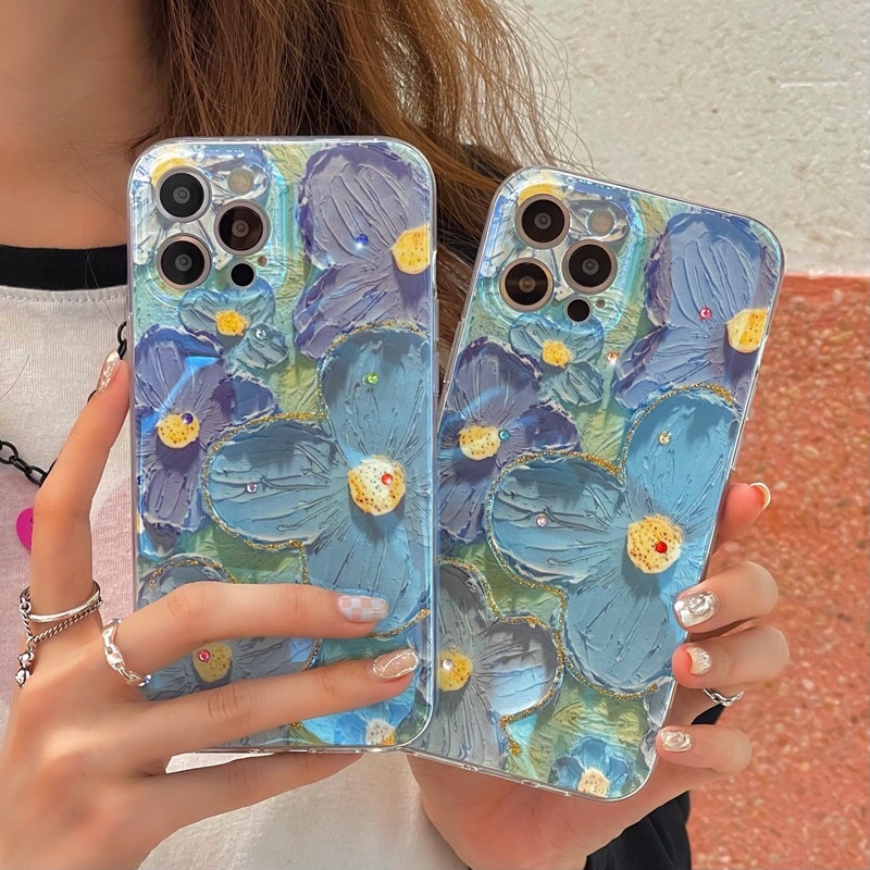 Lilac 3D Effect Flower Softcase iphone 7/8+ XS XS Max XR 11 Pro Max 12 Pro Max 13 14 Pro Max