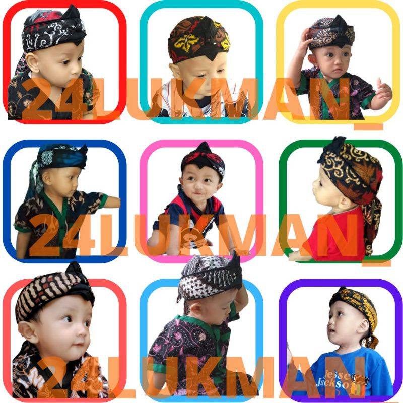 Blangkon udeng iket sunda batik bayi balita anak cowok produksi sendiri
