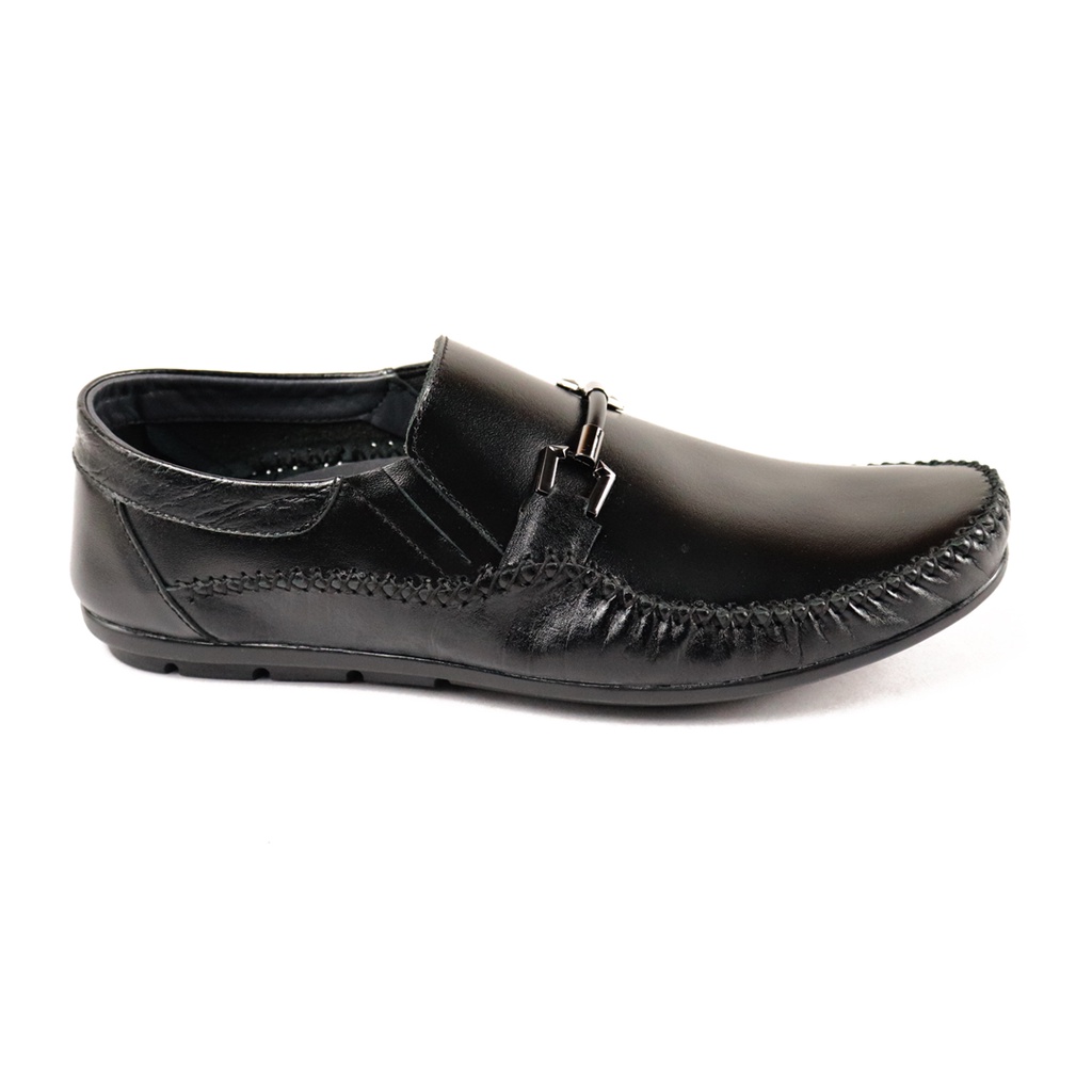 Sepatu Pria Kasual Slip On Pantofel Loafer Kulit Asli KEYTON JLS962 Original