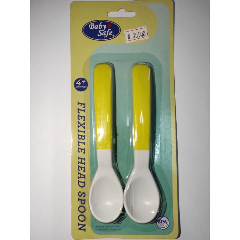 Baby Safe Sendok Makan Bayi Berkepala Lentur Flexible Spoon Usia 4+ Bulan BS349