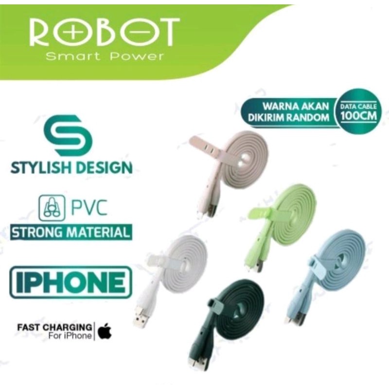 Kabel Data Robot For Iphone RGL100 Kabel Charger Casan Robot RGL100 For Iphone Ligtning