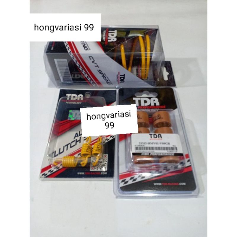 per cvt per otamatis dan roller set item TDR racing original untuk motor matic Honda Yamaha Vario 11