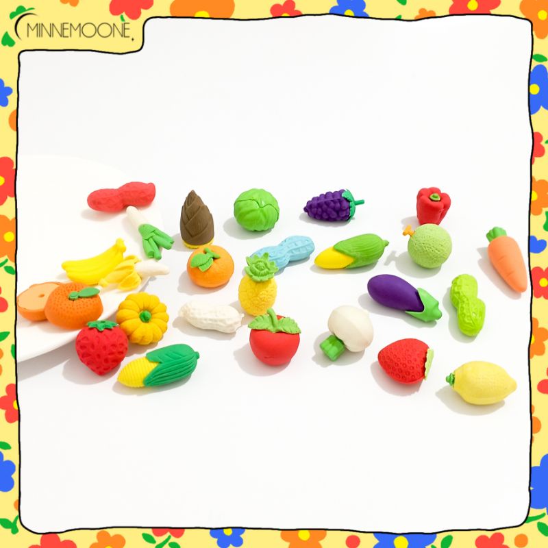 

[MinneMoone] penghapus pensil / stip karakter lucu : seri sayur dan buah