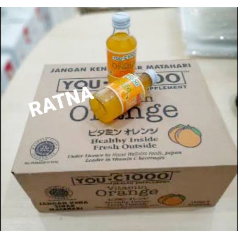 

YOU C1000/VITAMIN C/ YOU C-1000 ORANGE BOTOL KACA 140ml (1 Dus isi 30) GOJEK SAJA