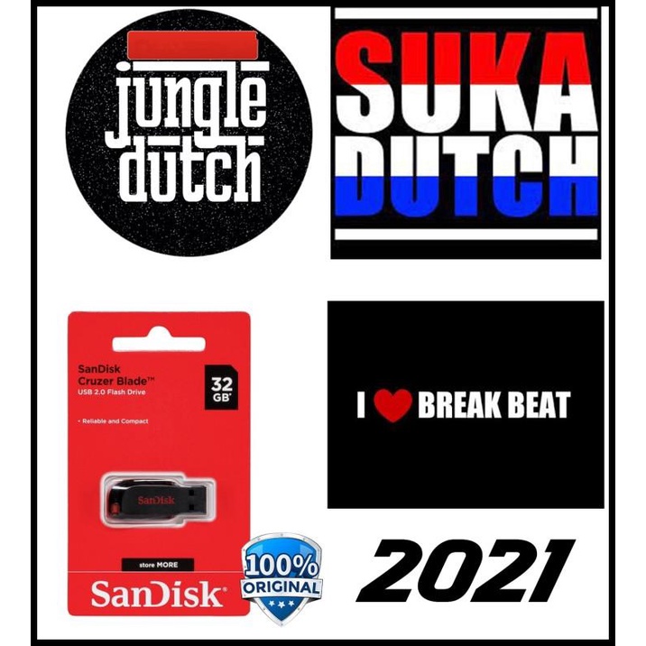 Lagu Dj Terbaru 2021 /Breakbeat /Jungle Dutch (Flashdisk 32Gb Sandisk)