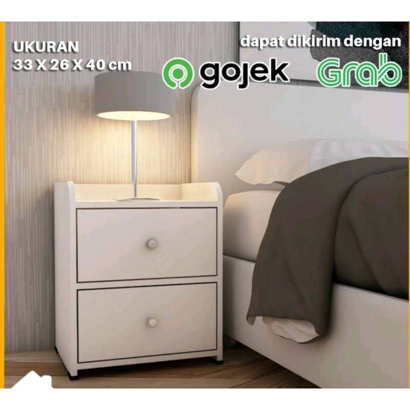 MEJA NAKAS KECIL BED SIDE TABLE LACI SERBAGUNA MEJA SAMPING