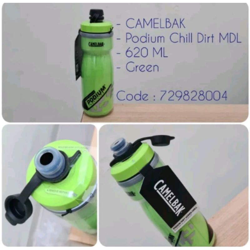 Bottle Camelbak Podium Chill Dirt Series 620ML Warna Green Hijau ininsulated code 29828004