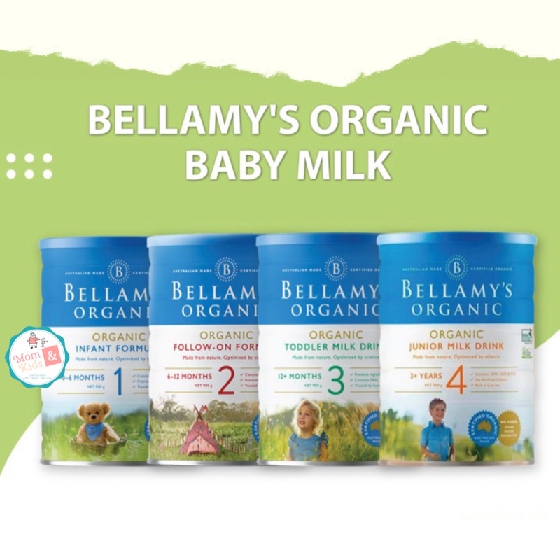 Bellamy’s Organic Baby Milk 900gr Step 1 2 3 4 | Bellamys Susu Bayi Organik