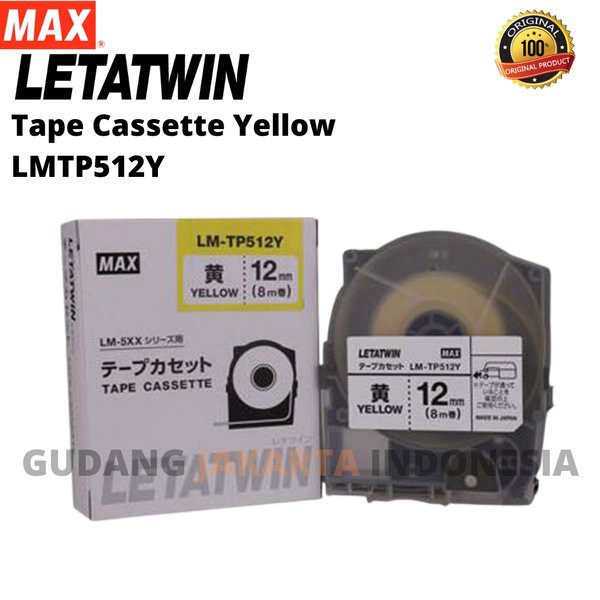 

Tape Label max Letatwin Max mm LM-TP512Y 12mm Yellow kuning LM-550A