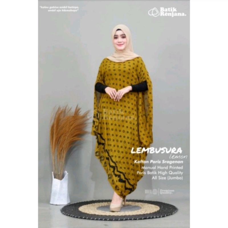 ORI kaftan batik bahan paris motif batik Solo asli premium fit JUMBO