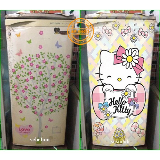 STIKER KULKAS HELLO KITTY CERIA