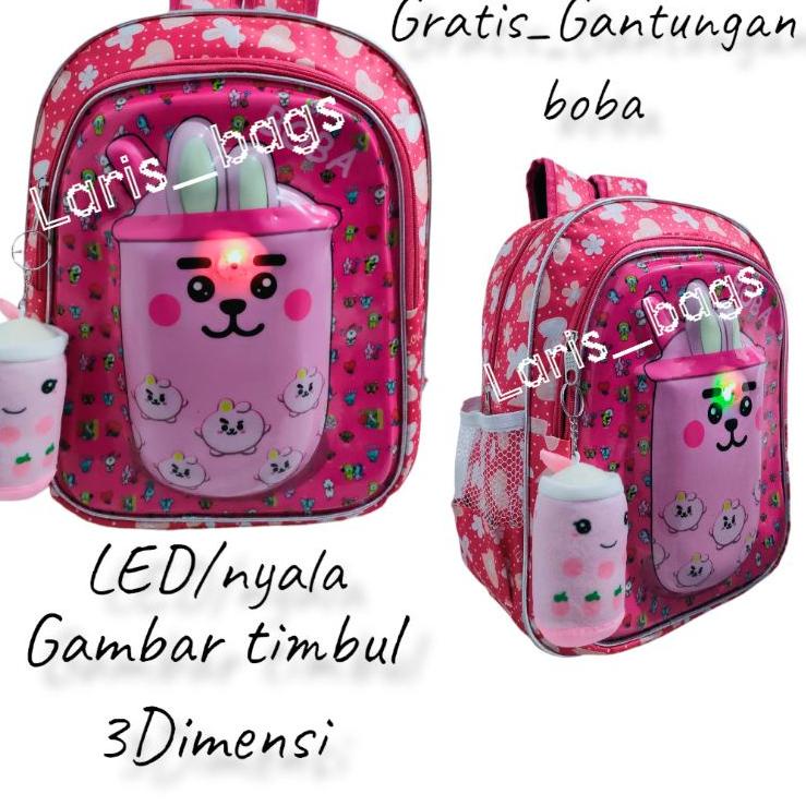 tas anak Boba/tas anak timbul Boba/tas anak 3 dimensi/tas anak sekolah perempuan/tas anak bt21 timbu