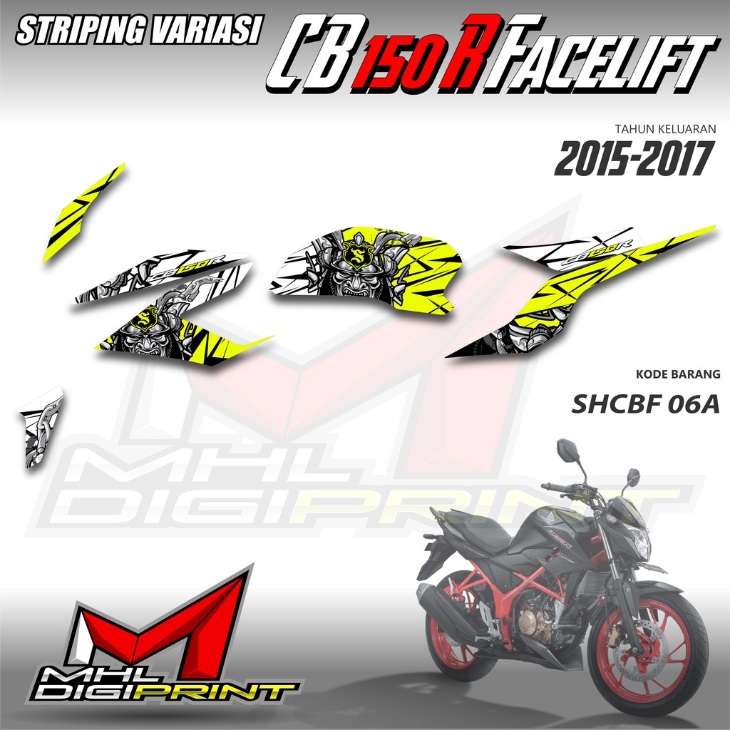 STRIPING VARIASI CB 150R FACELIFT - STIKER CB 150R - SHCBF 06