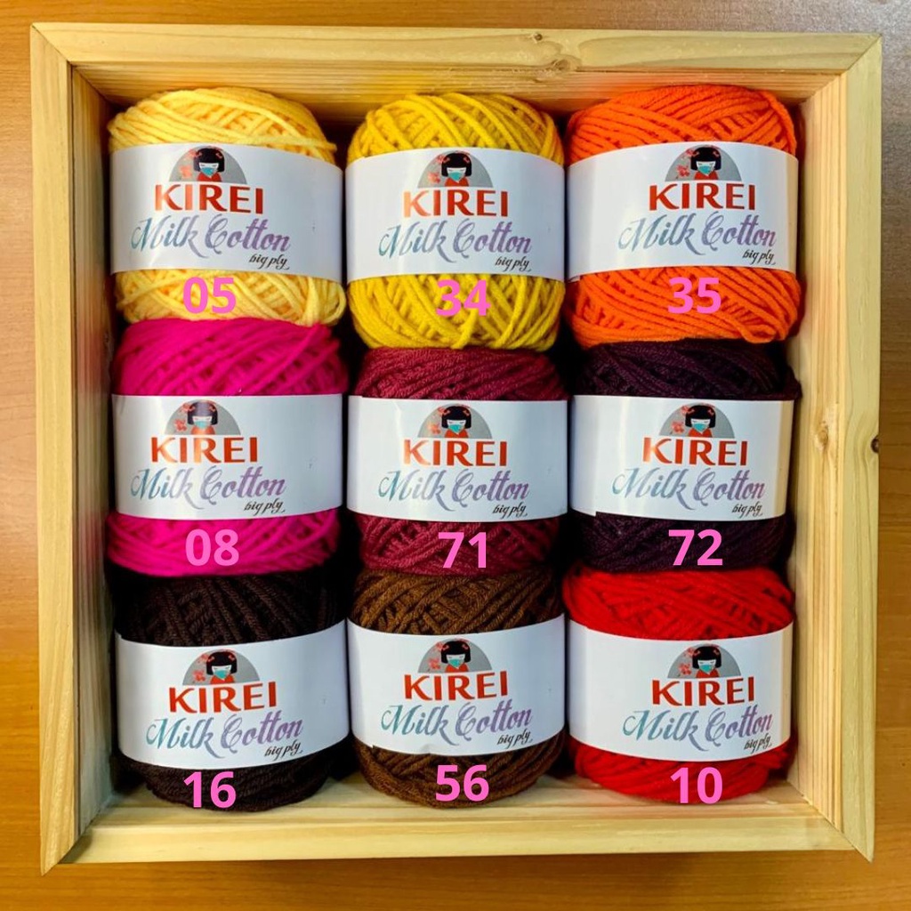 Benang Rajut Katun Impor Big ply/5ply Milk Cotton yarn crochet yarn Kirei - Masterpiece