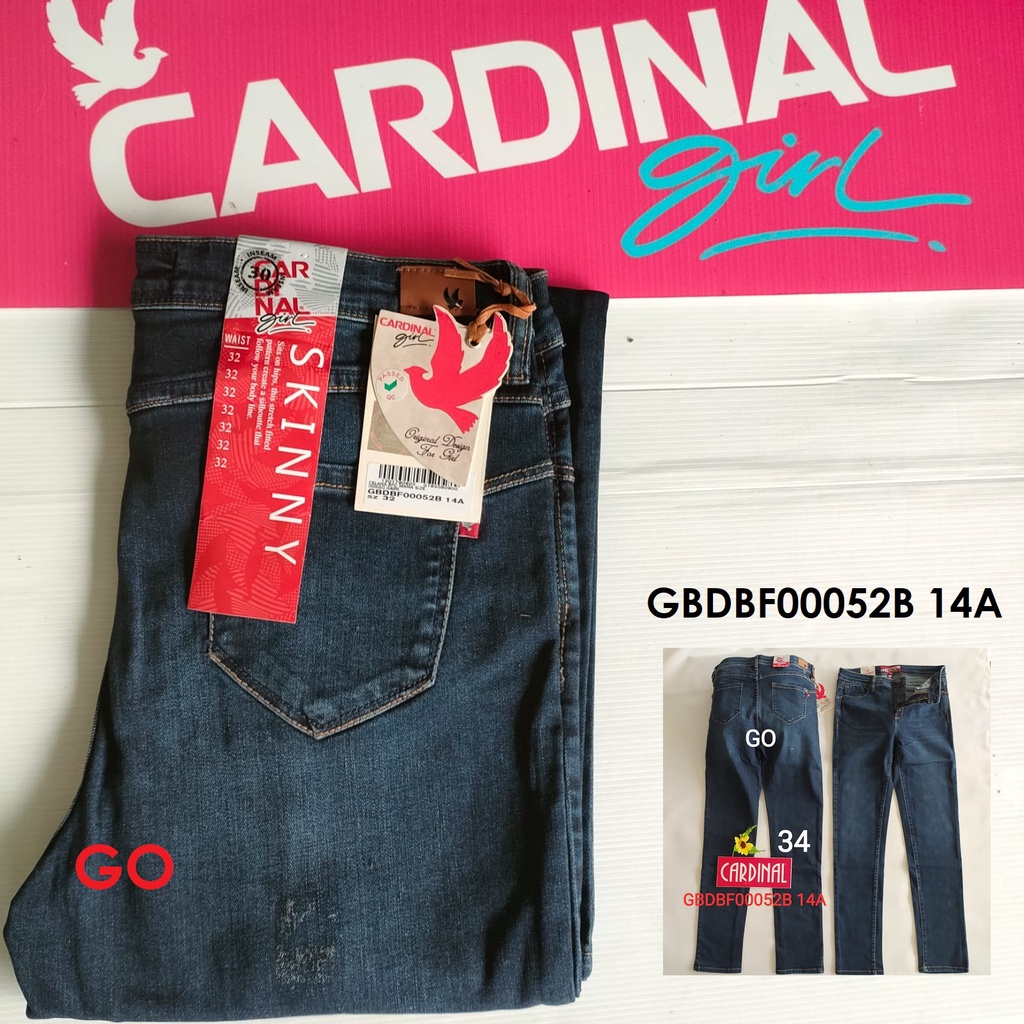 BB 31 CELANA JEANS CARDINAL Extra Size Soft Jeans Pensil Mama Size Celana Panjang Perempuan Ladys