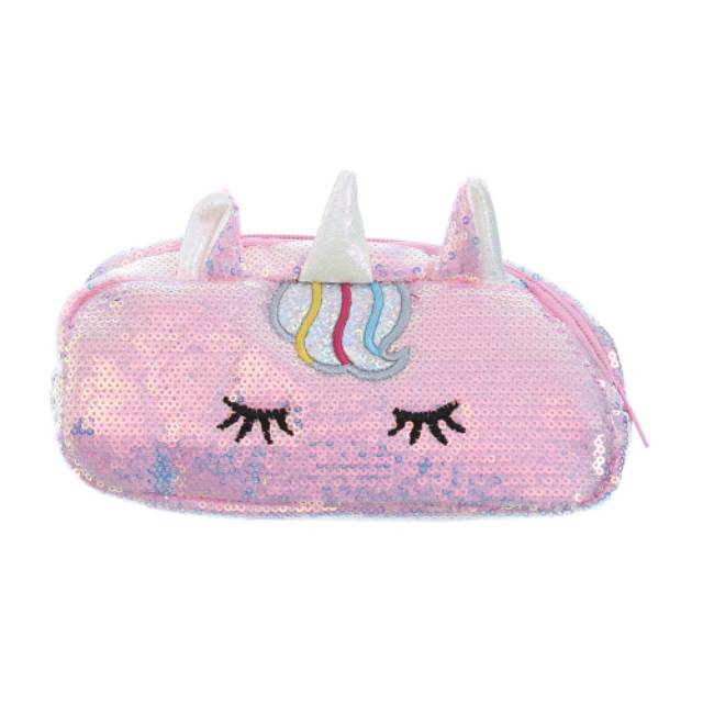 TEMPAT PENSIL SEQUIN POUCH UNICORN TWINKLE IMPORT LUCU IMPORT