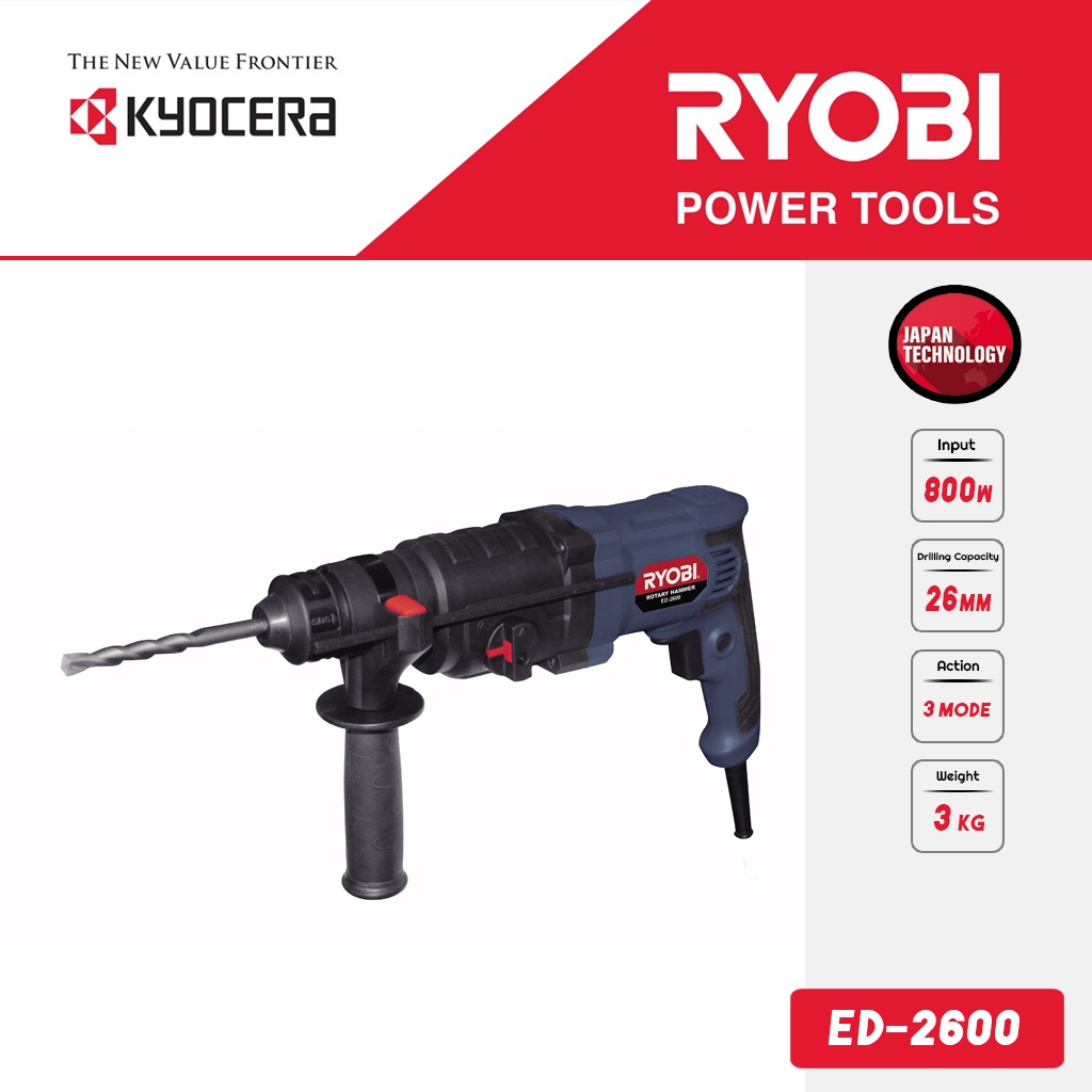 Rotary Hammer RYOBI ED 2600 Mesin Bor Beton