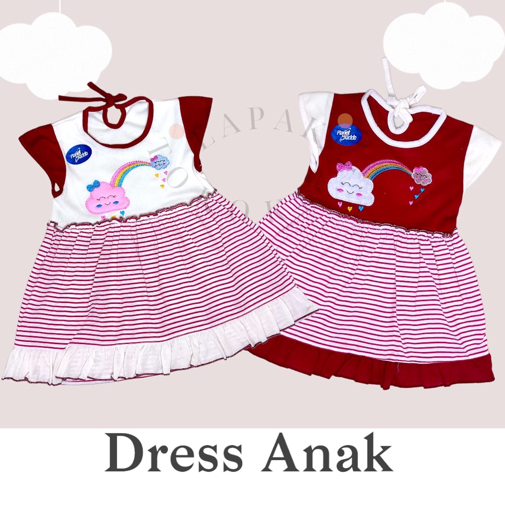 Baju Bayi Dress Bayi (0-12 Bulan) Rok Anak Newborn Baju Anak Perempuan Atasan Baru Lahir Grosir Murah Bawahan