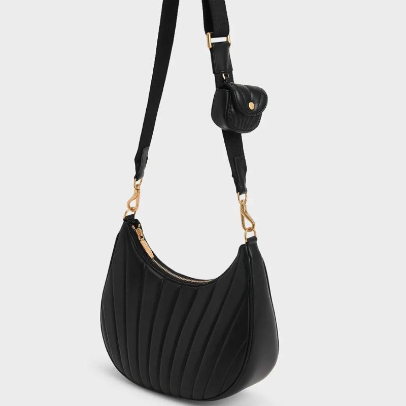 9.9 SALE  | CK Aurora Chain Handle Pleated Moon Bag