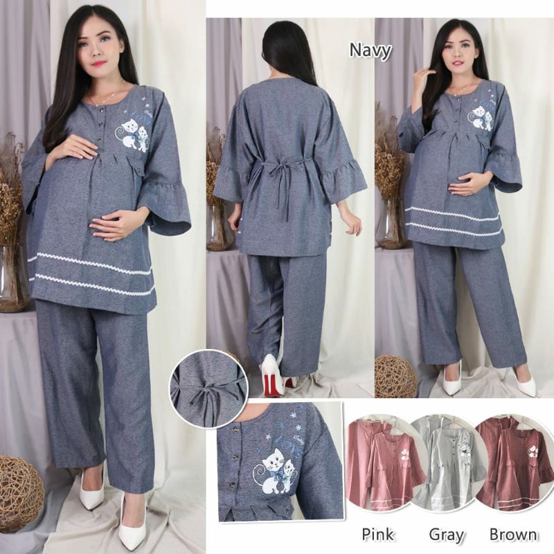Stelan baju hamil jumbo/baju hamil jumbo/pakaian hamil/pp,st40