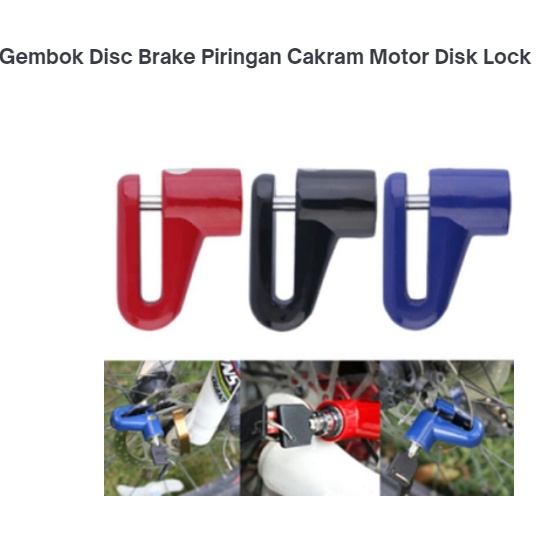 kunci disc cakram igawa/ kunci cakram disk lock / kunci pengaman MOTOR/ gembok cakram disc universal