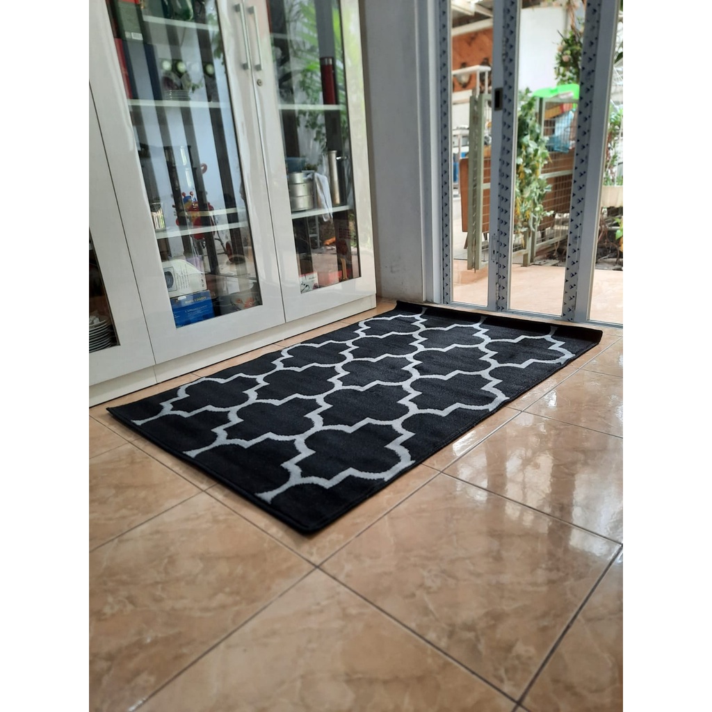 MAROC Karpet Lantai 100x150 Midnight Monokrom - MIDNIGHT 14-3