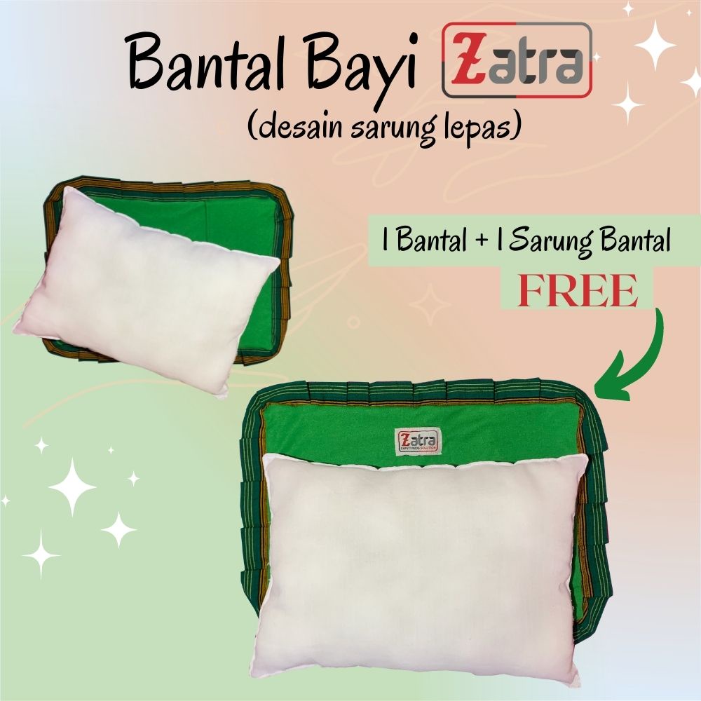 BANTAL BAYI ZATRA SUPER LEMBUT KOMBINASI TENUN LURIK SARUNG BISA DILEPAS