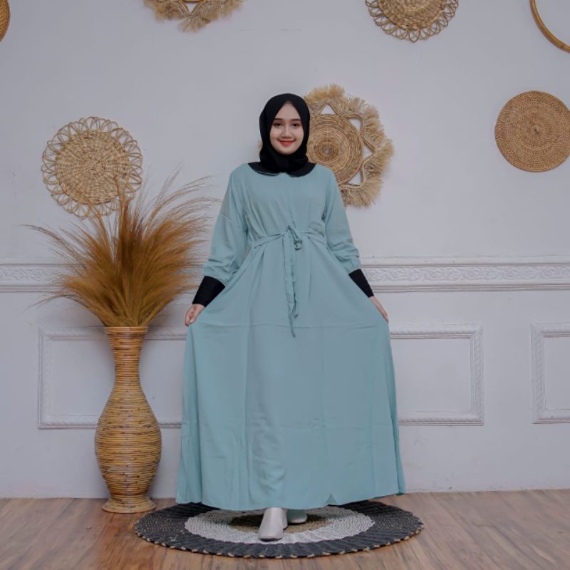 Humaira dress Gamis Wollycrepe original Alsava