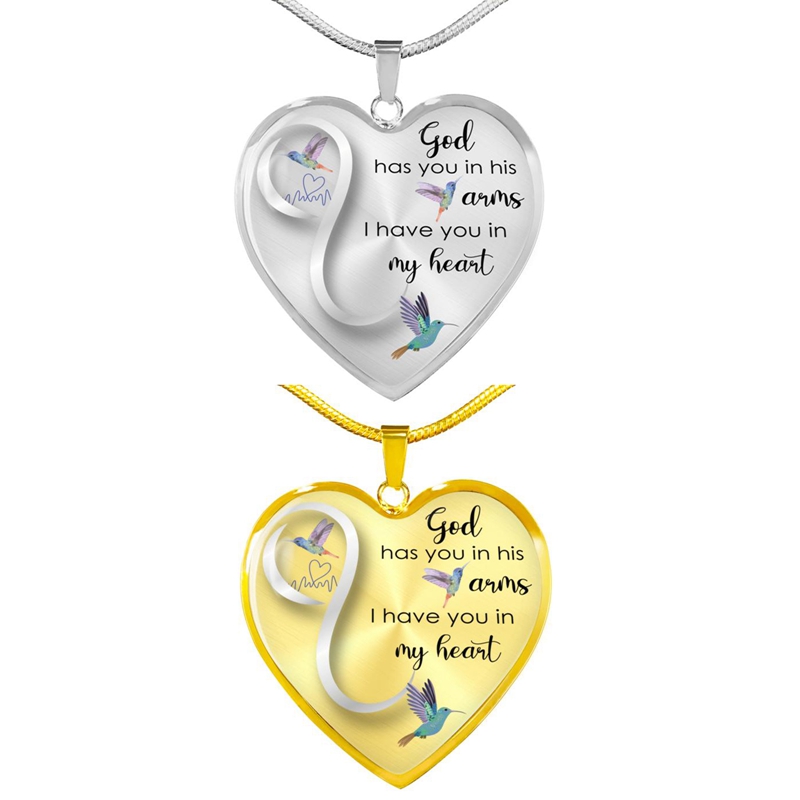 Kalung Memorial Desain God Have You In His Arms Untuk Hadiah