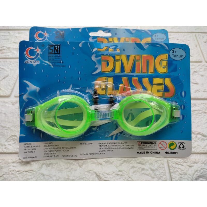 [NO BOX] Kacamata Renang Anak + Penutup Telinga - Kids Swimming Goggles