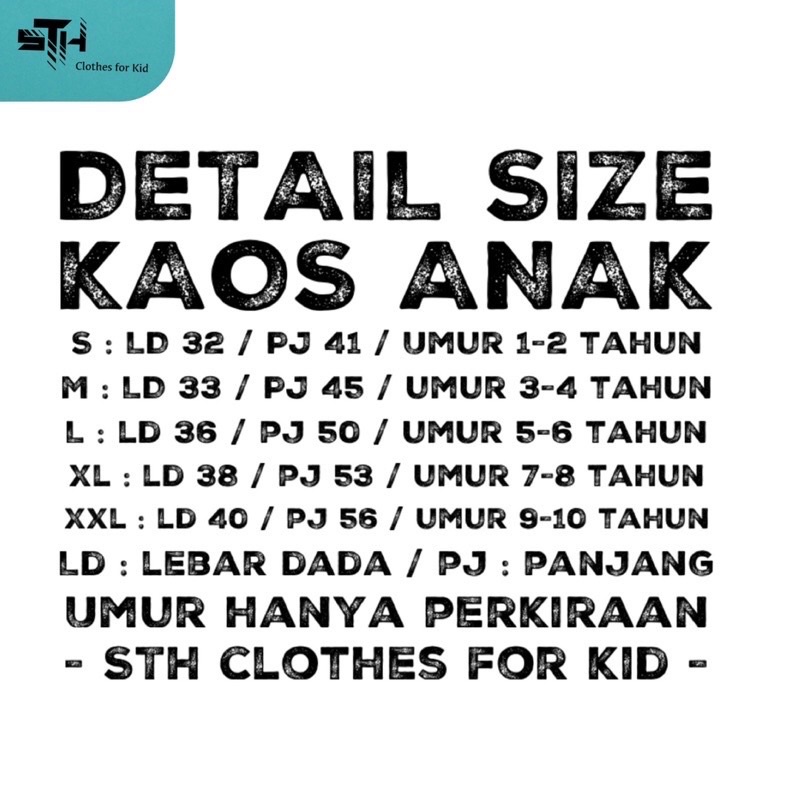 STH 1-10 Tahun [ S / M / L / XL / XXL ] Baju Kaos Anak Laki Laki Cowok PREMIUM DISTRO Bahan Katun Cotton Combed - Merah