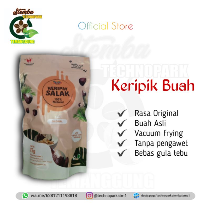 Jual Keripik Buah Salak 75 Gr Cemilan Organik Jajan Lebaran Makanan Snack Shopee Indonesia 6108