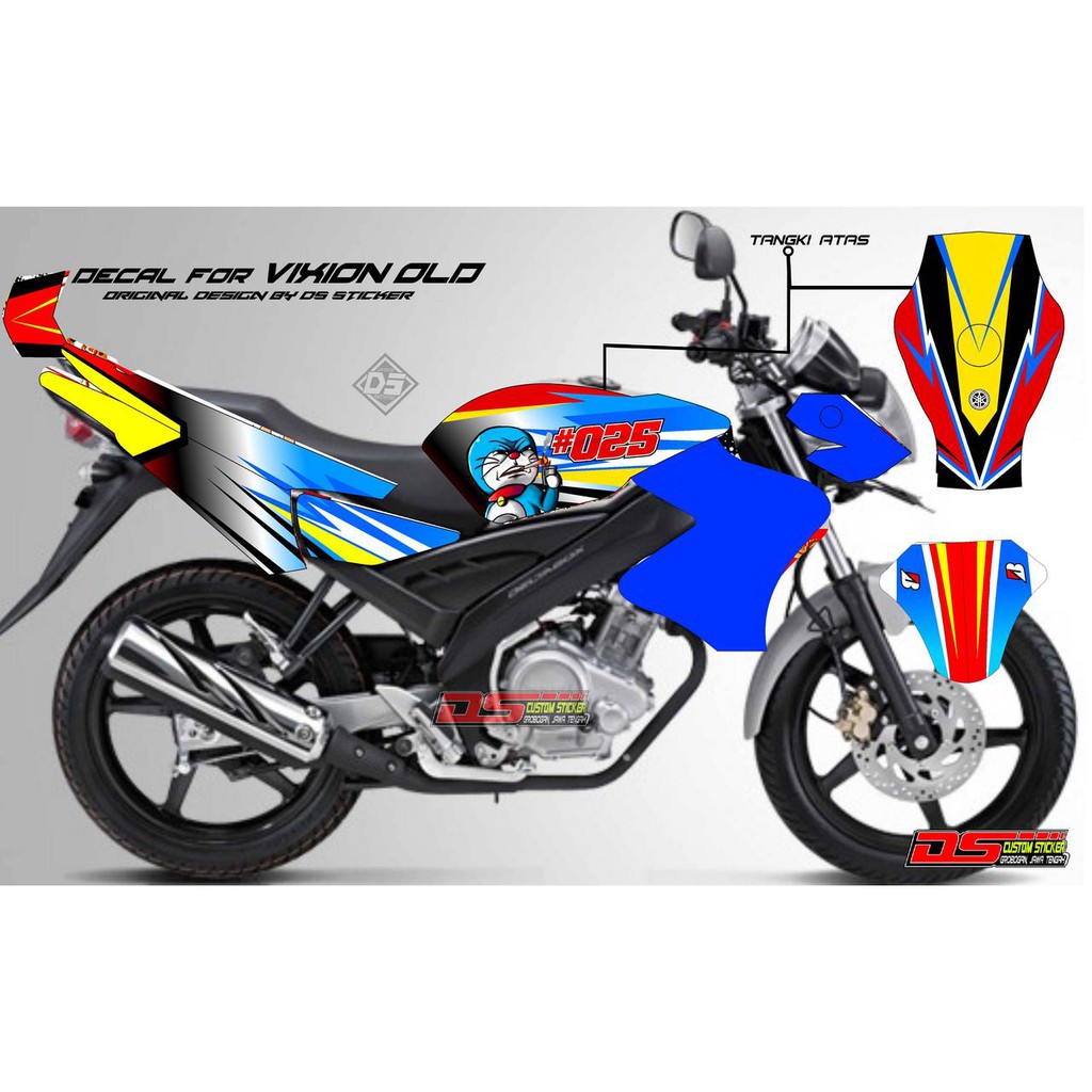 Striping Decal Vixion Old Doraemon Shopee Indonesia