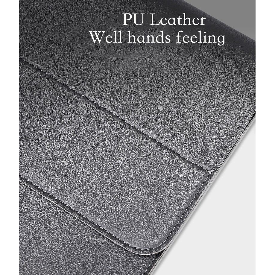 Tas Laptop Macbook Air Pro M1 M2 Samsung Lenovo Dell Softcase Sleeve Microfiber PU Leather Magnetic 14 inch free Small Pouch