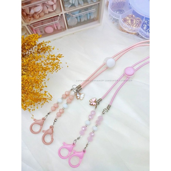 Tali Masker Hijab / Konektor Masker Manik Manik / Connector Mask 2 in 1 / Konektor Masker by Luvesho