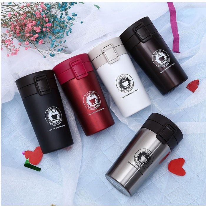 TERMOS KOPI TRAVEL MUG STAINLESS STEEL VACUUM TUMBLER GELAS MUG COFFEE