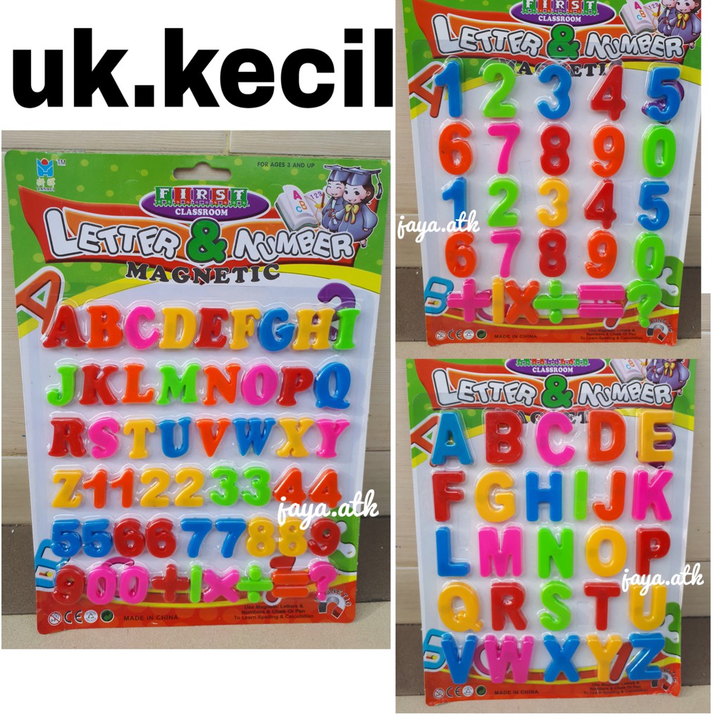 Mainan Anak Magnetic Huruf / Magnetik Angka Letter / Number Magnet