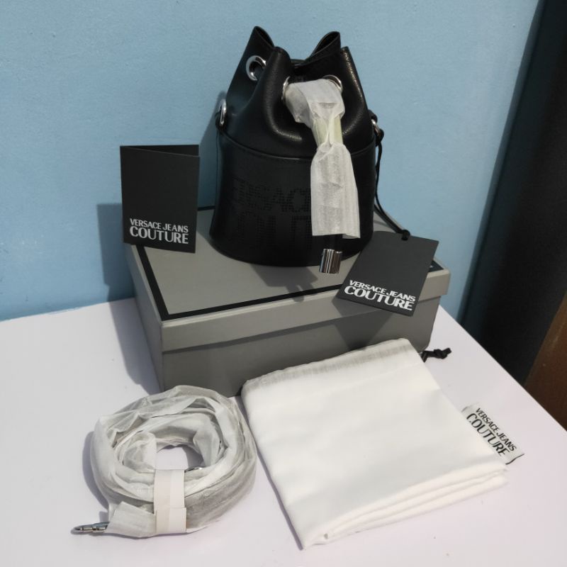 Versace Jeans Couture Laser Logo Scetch Tas Serut Mini Bag Original
