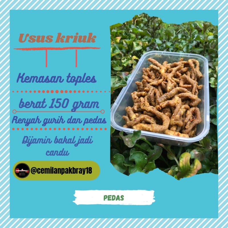 

Usus kriuk bumbu cabai asli 150gram