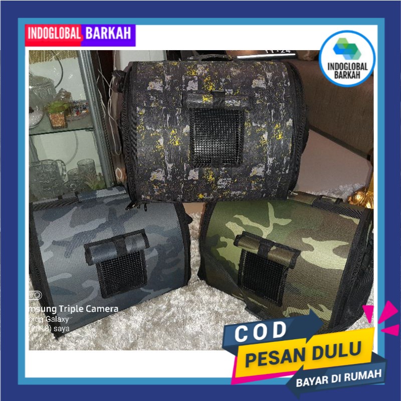 Tas Kucing/pet cargo army/pet Cargo motif