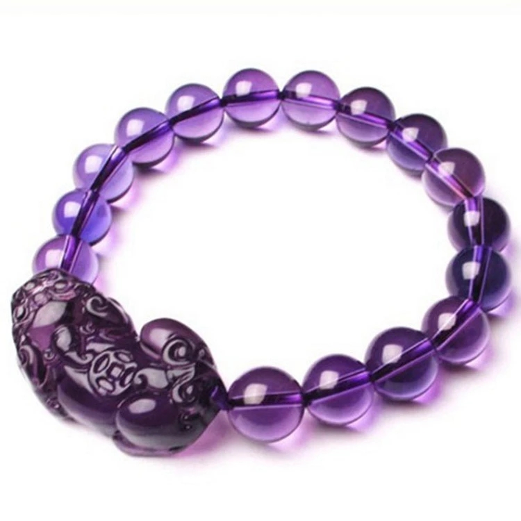 Gelang Manik-Manik Kristal Amethyst Chakra Yoga Untuk Pria Dan Wanita