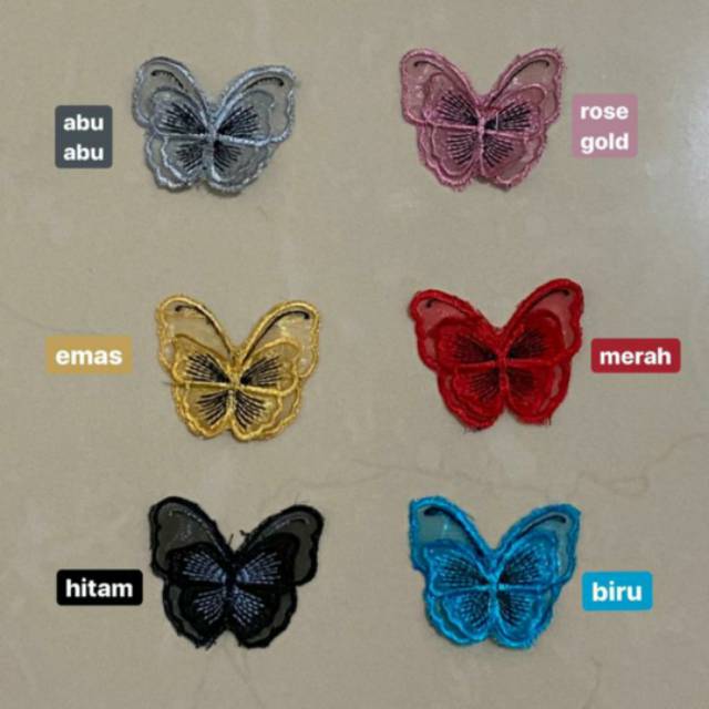 RENDA 3D / RENDA APLIKASI / RENDA BUNGA/HIASAN RENDA/ RENDA BORDIR/RENDA KUPU