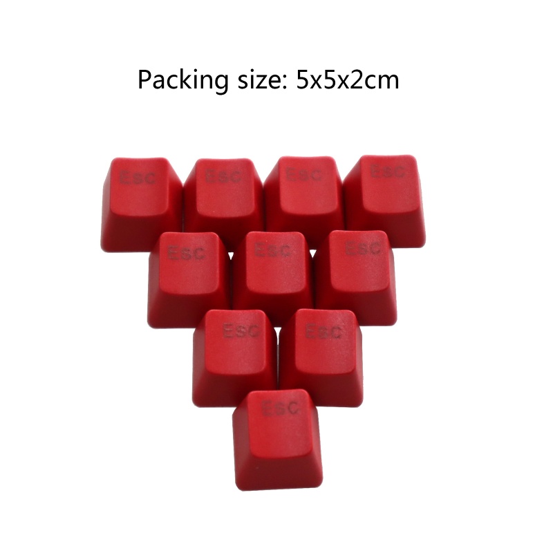 Keycap btsg Merah ESC OEM R4 Tinggi Tebal PBT Keyboard Mekanik Cherry MX Switch Keycaps 10PCS/Set