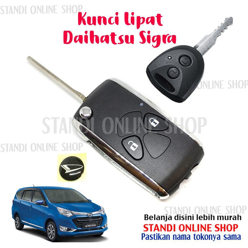 Casing Kunci Lipat Flip Key Rumah Kunci Daihatsu Sigra Ayla