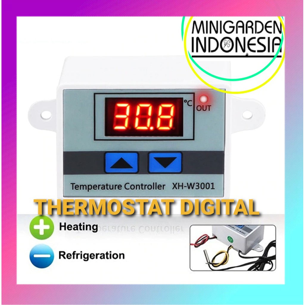 TERMOSTAT DIGITAL 220V thermostat W3001 AC temperature controller Mesin Tetas telur pengatur suhu