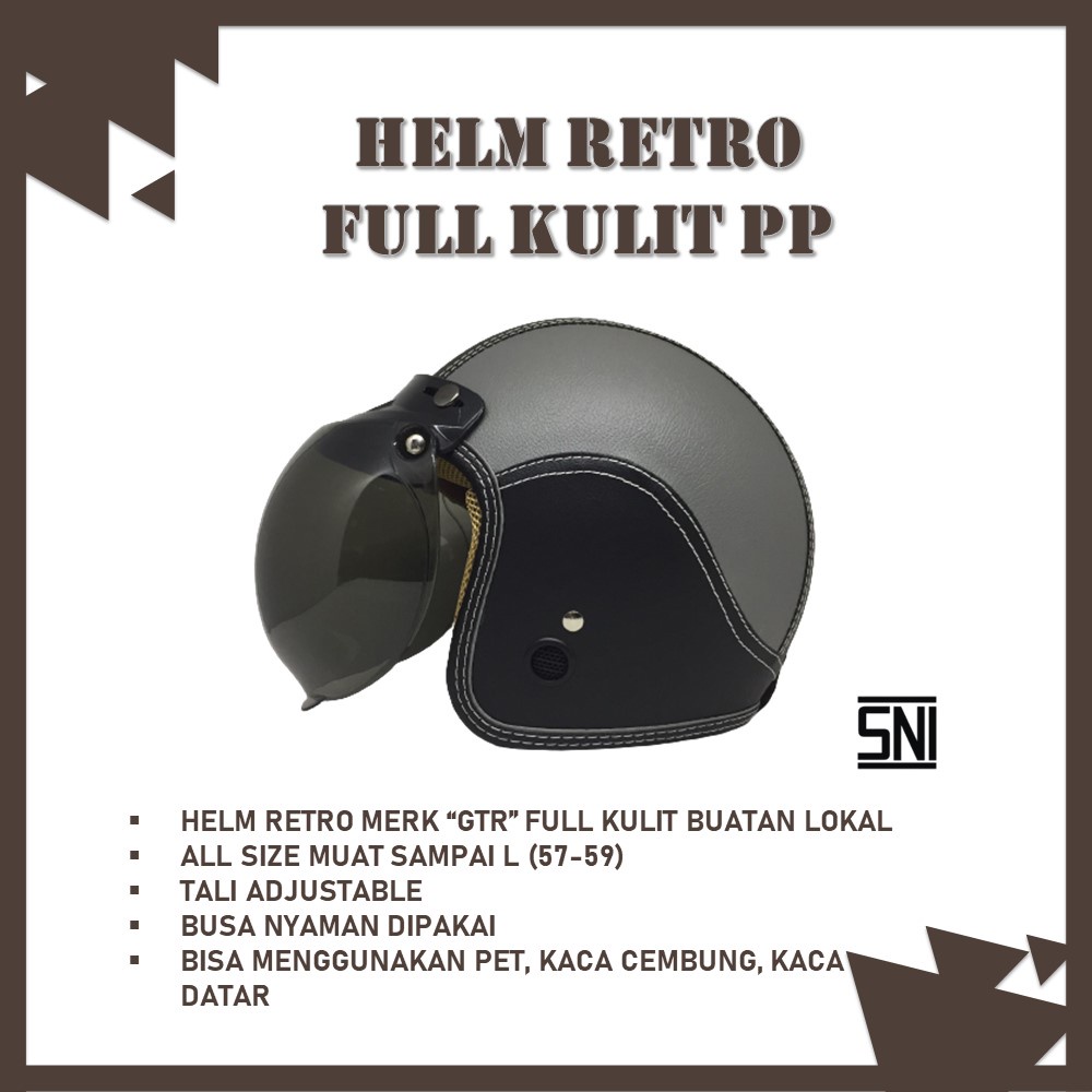 Helm Bogo Full Kulit PP Murah