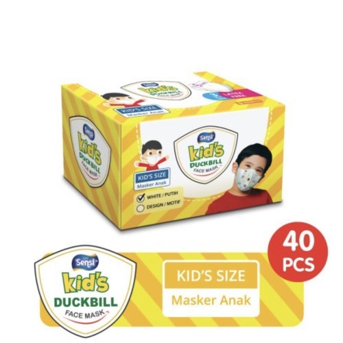 Masker Sensi Duckbill Anak Original Emboss isi 40 pcs Sensi Kids 40pcs